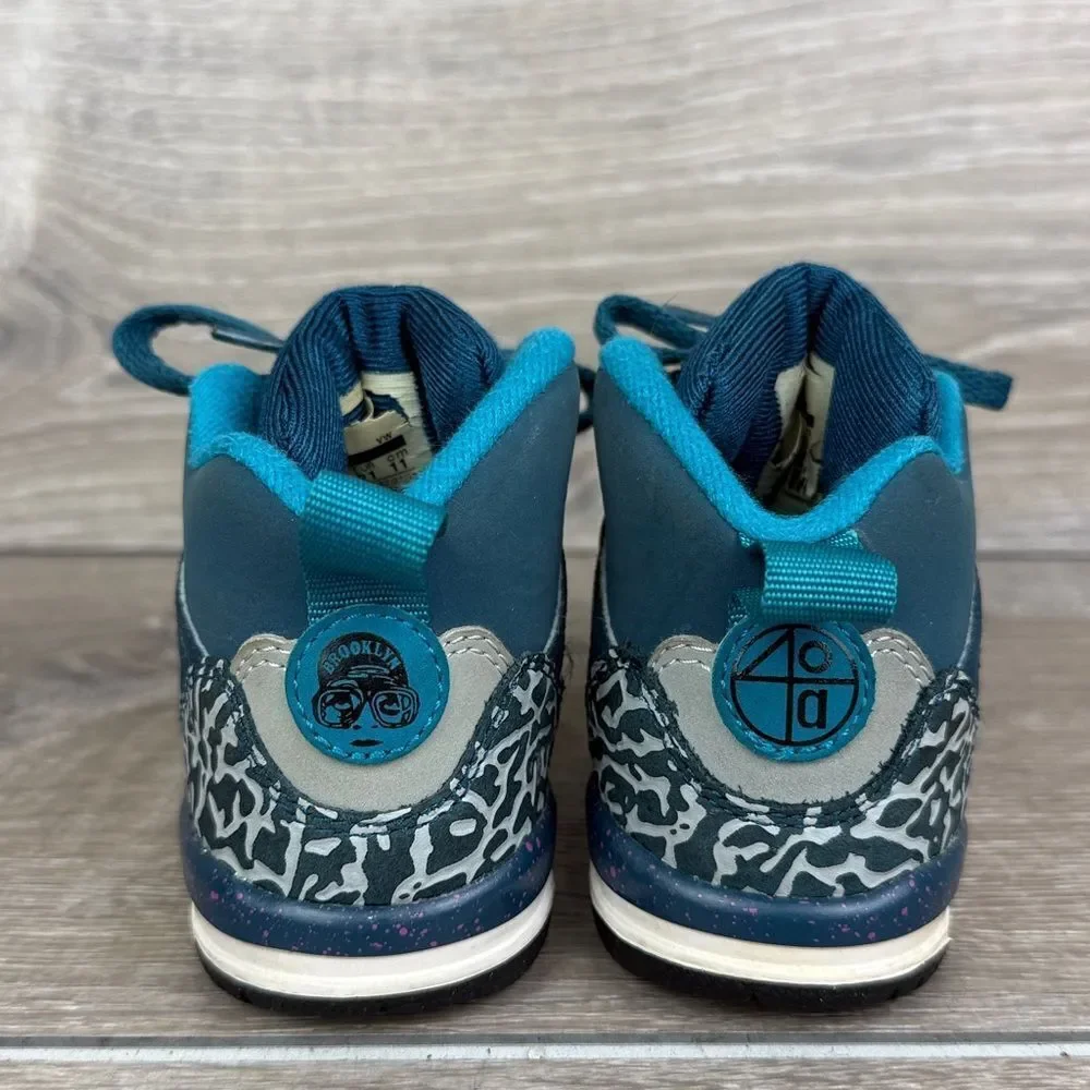 Nike Air Jordan Spizike BT Toddler Boy Sz 5 Space Blue White Mid Lace Sneakers
